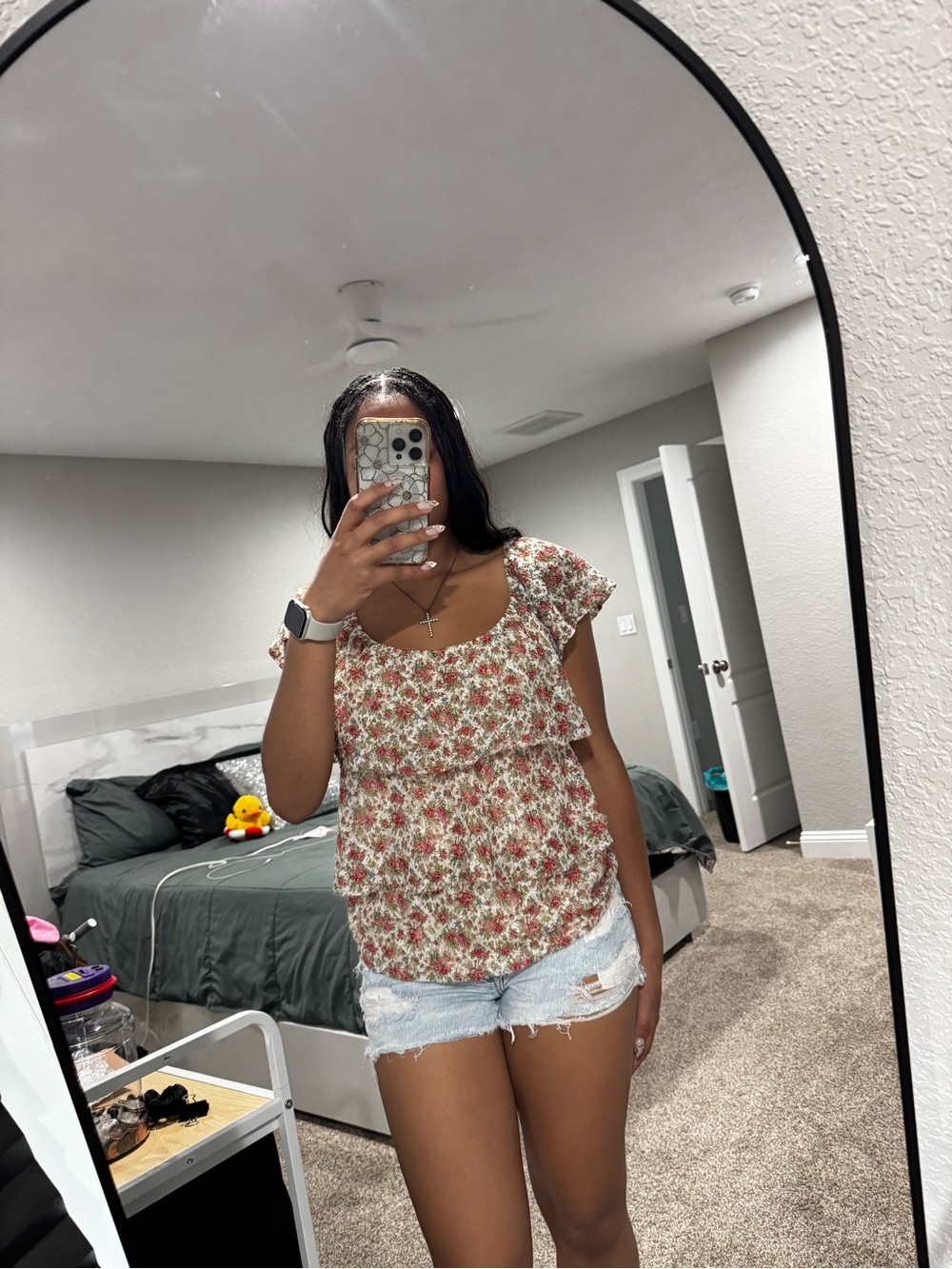 Deb Floral Short Sleeve Round Neck Top